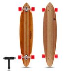 Hana Longboard Collection | 42" x 9" | Longboard Skateboards | Bamboo with Hard Maple Core | Cruising, Carving, Dancing | Free Skate Tool | Cruiser