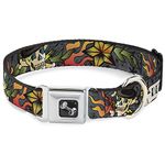 Buckle-Down Death Or Glory Gray Dog Collar Bone, Wide Small/13-18