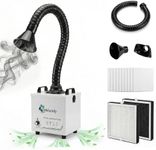 Fume Extractor, Solder Fume Extractor, Strong Suction 250m³/h, 100W Smoke Absorber with HEPA and Carbon Filter, 12 PCS Pre-Filter, Low Noise Soldering Fume Extractor for Laser Welding and 3D Printing