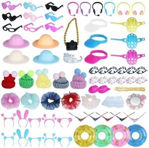 Jyeennar 100Pcs Rubber Duck Accessories Kit - DIY Decorations for Cowgirl Hats, Glasses, Necklaces, Swimming Rings | Party Supplies, Bath Decor & Creative Craft Projects (Classic Style)
