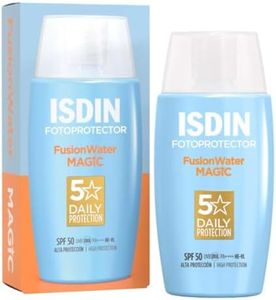 ISDIN Fotoprotector Fusion Water Magic SPF 50 - Ultralight Water-Phase Daily Facial Sunscreen - High UV Protection, Intense Hydration with Hyaluronic Acid - Oil-Free, Non-Comedogenic Sunblock - 50ml