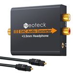 Neoteck 192KHz DAC Converter Digital to Analog Audio Converter Optical Coaxial Toslink Signal to Analog Audio Adapter RCA L/R with 3.5mm Jack Output