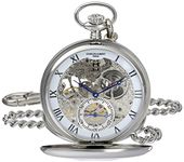 Charles-Hubert, Paris 3972-W Premium Collection Analog Display Mechanical Hand Wind Pocket Watch, Mechanical