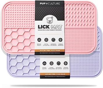 Pup Culture Dog Lick Mat for Dogs (2 Pack), Feeding Pad for Anxious Pets Plus 4 Different Puzzles for Mental Stimulation for Dogs - Supports Mental, Dental, and Digestive Health - Heavy Duty