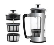 ESPRO - P5 French Press - Double Micro-Filtered Coffee and Tea Maker, Grit-Free and Bitterness-Free Brews, Durable Stainless Steel Frame, Ideal for Loose Tea and Coffee Grounds - (Polished Stainless Steel, 32 ounce)