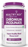 HealthyHey Nutrition Chromium Picolinate -Support Glucose Metabolism (High Absorption) 120 Capsules, Non-GMO, Gluten Free