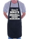 Print4U Apron Personalised Welcome To Mike's BBQ & Grill Black