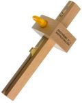 Footprint Tools Beechwood and Brass Mortice and Marking Gauge - Hardened Steel Pins, Solid Brass Slide and Thumb Screw, Durable Walnut Wood. Scribe to Mark Mortice and Tenon Joints in Woodwork.