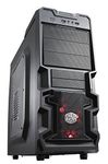 Cooler Master K380 Tempered Glass Cabinet with Mesh and Honeycomb Vent on Front Panel for Superior Cooling, Black (RC-K380-KWN1)