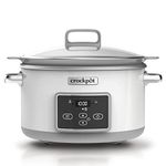 Crockpot DuraCeramic Digital Saute Slow Cooker with Hob-Safe Pot | Digital Timer | Anti-Stick & Easy Clean | 5L (4-5 people) [CSC026]