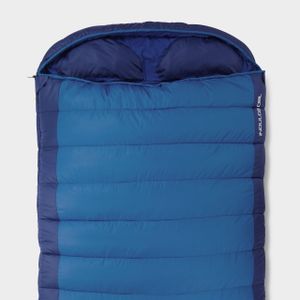 Berghaus Double Sleeping Bag with Built-in Pillow – Waterproof, 2-3 Season, Blue