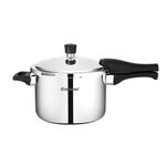 Bergner Trimax Triply Stainless Steel 5 L Outer Lid Pressure Cooker, Triply Bottom, For Healthy Cooking, Mirror Finish, Easy To Clean, Durable, Induction Bottom and Gas Ready - Silver