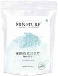 Serbian/ Cambrian Blue Clay Powder by mi nature | 227g( 8 oz) | Blue Clay | Oldest Clay |Facial masks,Face and body exfoliantHair treatment to soften and restore hair follicles | Soap and bathing bars, shower gels, bath bombs |Hair Mask