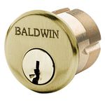 Baldwin 8328 2" Mortise Cylinder C Keyway, Satin Brass and Brown