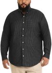 Van Heusen Wrinkle Free Poplin Long Sleeve Shirt, Black, X-Large