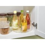 iDesign Cabinet/Kitchen Binz Revolving Spice Rack, Kitchen Cupboard Storage Unit, BPA Plastic, Clear, Small