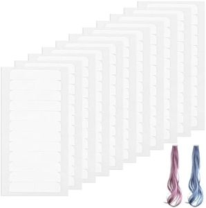 216 Pieces Hair Extension Tape Tabs, Double Sided Adhesive Extension Tapes for (4 x 0.8cm, Transparent)