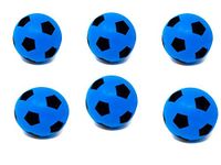 E-Deals 20cm Soft Foam Football - Bundle Pack of 6 - Indoors Outdoors Great Fun Children Kids Adults (02# PACK OF 6 BLUE)