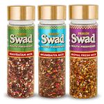 PANJON SWAD Navratan Mukhwas, Royal Fresh, Bambaiya Mix Mouth freshener, 3 Bottles, 390g