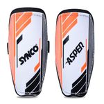 Synco Shin Guard | Professional Football Shin Guard with Velcro Strap Adjustable | Shin Guard for Football | Superior Protection and Comfort | Durable and Lightweight | for Youth & Adults (Asper)