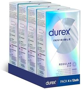 Durex Pack Ahorro Preservativos Invisible, Ultra Fino Diseñado para Maximizar Sensaciones, 48 condones