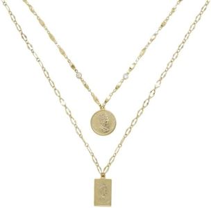 Ettika Necklace. Medallions of Mine 18k Gold Plated Layered Coin Necklace Set. Fashion Jewelry for Women. Great Gift