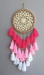 Wool Kavya Craft Present Crotches Pink Dream Catcher Wall Hanging For Home Decoration Craft Material