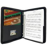 Choir Folder with Hand Strap, Choral Music Folders with 40 Sheet, Music Binder 3 Ring for Choir Singer, Stage Performance, Musician -Black