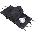 Univivi Suit Carrier Garment Duffel Bag, 2 in 1 Carry on Garment Bag, Large Holdall for Men, Convertible Unisex Travel Suit Bag with Shoulder Strap - Black