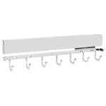 Rev-A-Shelf Sidelines 14" Pull Out Sliding Deluxe Belt, Scarf, Tie Accessory Organization Rack Holder Hanger with 7 Hooks, Chrome, CBRSL-14CR-1
