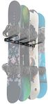 Koova Snowboard Wall Mount Rack Holder | Garage Snowboard Storage Organizer | Heavy Duty Powder Coated Steel Frame w/Rubber Arms