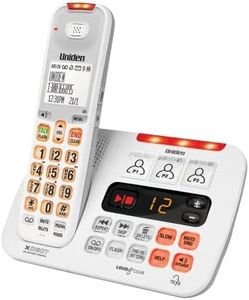 Uniden - SSE45W - White Sight & Sound Enhanced Cordless Digital Phone System