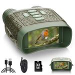 Night Vision Binoculars 4K, Infrared Night Vision Goggles with 3” HD Screen, 48MP Camera, 400M Range, 7-Level IR, 32GB Storage for Camping Wildlife Viewing, Gift for Families and Young Explorers