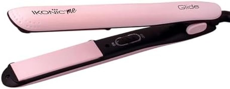 Ikonic Glide Hair Straightener | Ceramic Coated Floating Plates | Quick Heat Up | Switch Light Indicator |Compact Design | Travel Friendly | for All Hair Types, Peach