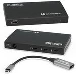 Plugable Thunderbolt 4 Hub, 4-in-1 Pure USB-C Design, Includes USB-C to 4K HDMI Adapter, 60W Laptop Charging, Compatible with Mac and Windows Laptops and USB-C, Thunderbolt 3 or 4, and USB4 devices