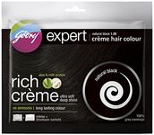 Godrej Expert Rich Crème Hair Colour, 20ml+20g (Pack of 8) - Natural Black