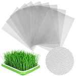 HFYZZ 8 Pcs Seed Sprouting Tray Mesh Mat, 8.3 x 11.8 Inches Stainless Steel Grow Mats for Microgreens, Hydroponic Pads Vegetable Microgreens Planting Mats for Plant Germination Tray