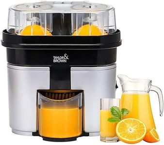 Taylor & Brown Electric Twin Citrus Juice Maker, with Anti-Drip Valve Citrus Orange Fruits Squeezer Household Fruit Mixer, Fast Double 90W Electric Lemon Orange Fresh Juicer Cutter Slicer