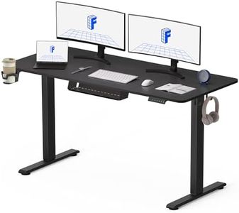 FLEXISPOT 140 * 60cm Electric Standing Desk, Height Adjustable Ergonomic Stand up with 2 Memory Preset and Backpack Hook, Black