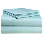 Pointehaven 500-Thread Count 100-Percent Egyptian Cotton Deep Fitted King Sheet Set, Blue