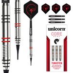 Unicorn Soft Tip Darts Set | Core Plus | Tungsten Barrels | 17 g