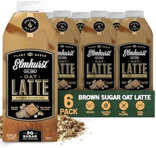 Elmhurst 1925 Brown Sugar Oat Milk Latte – Plant-Based, Vegan, Dairy-Free Latte Made of Whole Grain Oats, Cold Brew Premium Arabica with 95mg Caffeine & Real Brown Sugar – 25.4oz (Pack of 6)