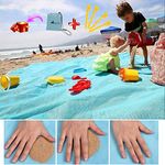 ABETER Sand Free Beach Mat Blanket Sand Proof Magic Sandless Sand Dirt & Dust Disappear Fast Dry Easy to Clean Waterproof Rug Avoid Sand Dirt and Grass Keep Everything Clean