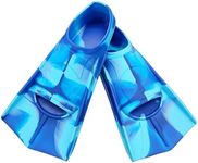 Gugmoy Kids Swim Fins,Comfortable Silicone Flippers for Swimming and Diving,Size Suitable Beginners Kids Girls Boys Adults (X-Small, Oceanblue)