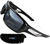 FLEX RIG– LARGE Polarized Sunglasses for Men, Ultra Tough & Lightweight TR90 Frame w/anti glare UV protection lenses. Fashionable Sports Sunglasses for biking skiing softball driving fishing baseball