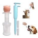 QMARK Pet Medication Feeder Kit, Cat Pill Shooter (Blue), Liquid Feeding Syringe, Portable Case, Dog Piller Gun (Pink and White)