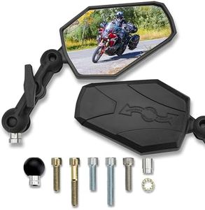 Doubletake Adventure 3.5" Mirror Kit 2.0, Universal Fit Folding Motorcycle Mirrors, Guaranteed for Life.
