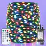 GlobaLink Rope Lights on Dark Cable, 50M/164FT 1000Leds Christmas Rope Lights, IP65 Waterproof Led Tube Light with 8 Modes, Mains Powered Christmas String Lights for Xmas Tree Garden Fence Decor