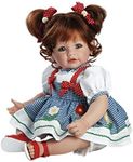 Adora Toddler Time Premium Collection Daisy Delight, 20" Realistic Toddler Baby Doll, with Exclusive Powder Scented Soft CuddleMe Vinyl, Auburn Red Hair, Blue Eyes Birthday Gift For Age 6+