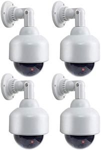 4 cámaras de vigilancia Dummy Dome con Cable de Objetivo con luz Intermitente, Impermeable, para Interior y Exterior